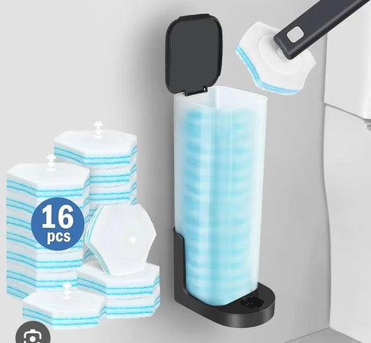 Bathroom Brush Cleaner (16 Sponges)